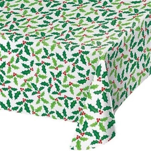 Creative Converting Holly Vinyl Tablecloth 52x90 Multi Color