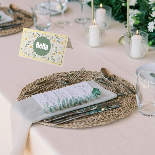 25 Pack Gold Foil Border Place Cards for Weddings and Events