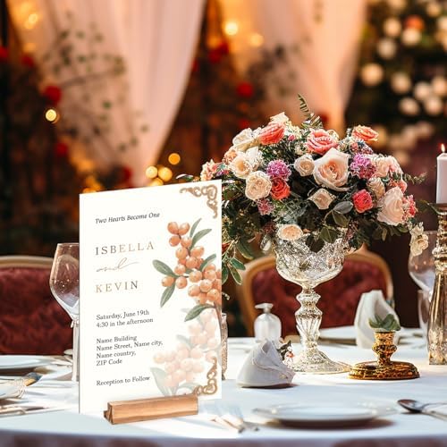 20pcs Wooden Place Card Holders for Wedding and Party Events