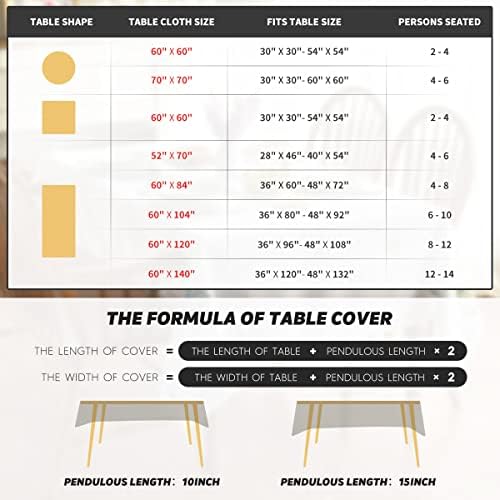 Horaldaily Beige Tablecloth 60x84 Inch Rectangular