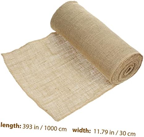 Hohopeti 1 Roll Rustic Burlap Table Runner