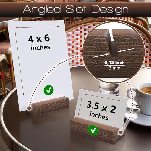 12 Pack Wood Place Card Holders Table Numbers for Events
