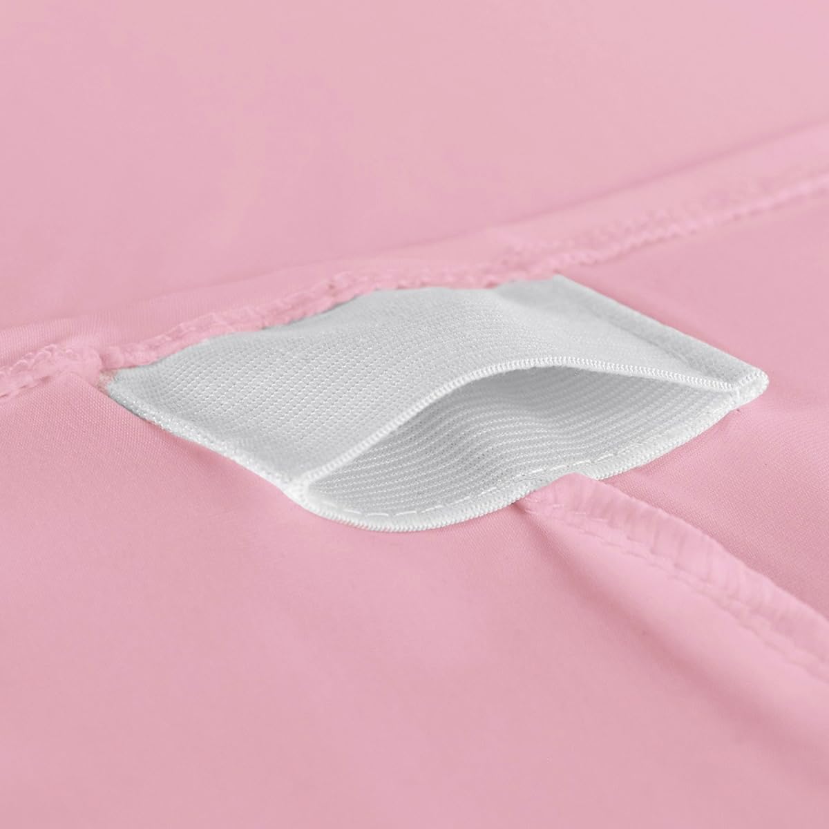 2 Pack 8FT Pink Spandex Tablecloth for Rectangular Tables