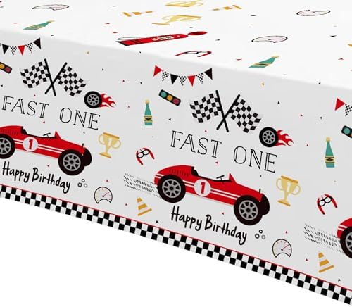 Fast One Birthday Decorations Tablecloth - 3 Pack 86in x 55in