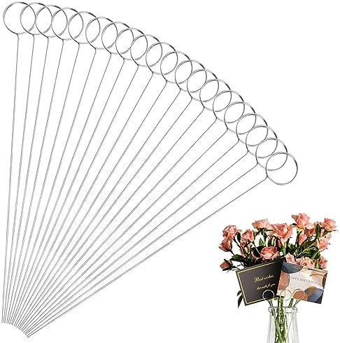 30 Pcs Silver Metal Wire Place Card Holders