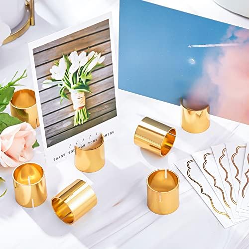 Suclain Gold 24 Piece Table Number Holders with Place Cards
