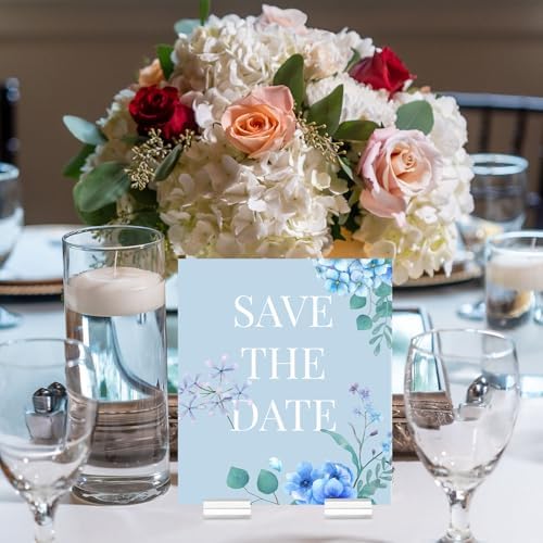 50 Pcs Clear Acrylic Place Card Holders for Wedding and Events