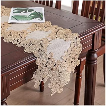 Skcess Coffee Table Runner 35x90cm Polyester Lace Pattern Table Linen