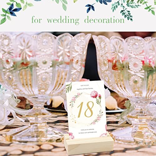 FSWCCK 40 Piece Wood Place Card Holders for Ceremonies and Parties