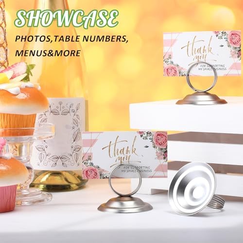 24 Pcs Metal Table Number Holders Matte Nickel