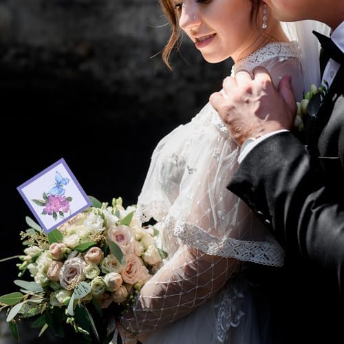 20Pcs Heart Shape Flower Card Holder Stick for Wedding and Party