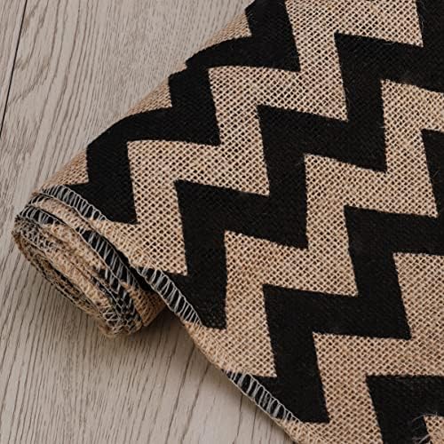 Elegant Dining Table Runners 275x30cm Burlap Linen Wave Pattern