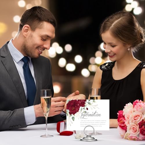 24 Pcs Metal Table Number Holders Matte Nickel