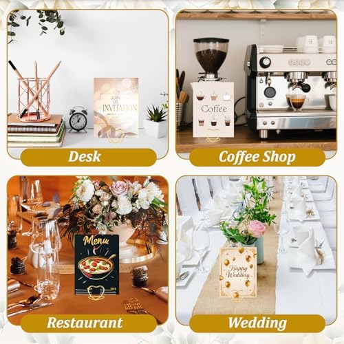 32Pcs Heart Shape Table Number Place Card Holders Gold