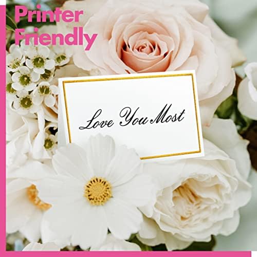 110 PCS Tent Cards with Gold Foil Border