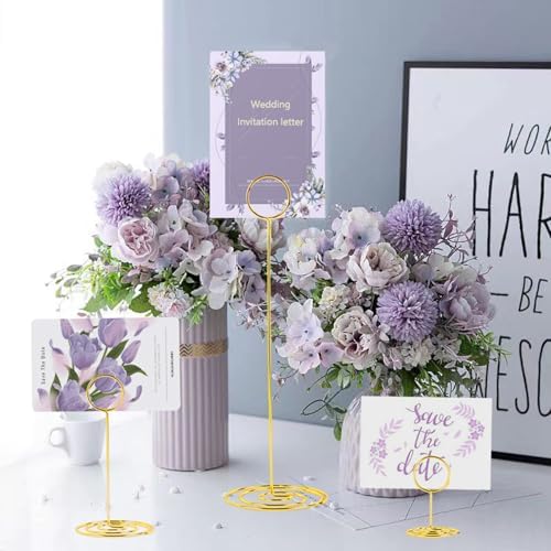 20Pcs Table Number Holders Gold 335Inch Wedding Party Use