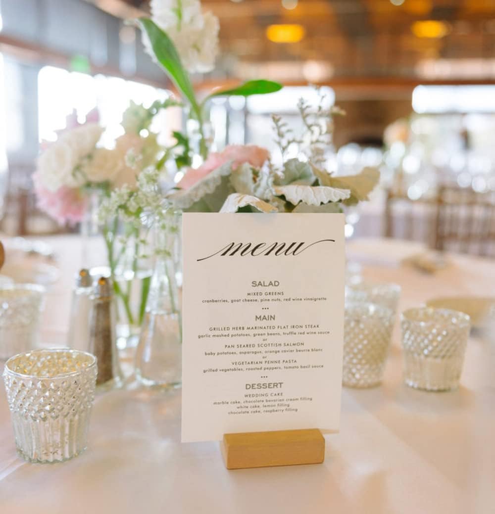 12 Piece Wooden Place Card Holders for Wedding Events