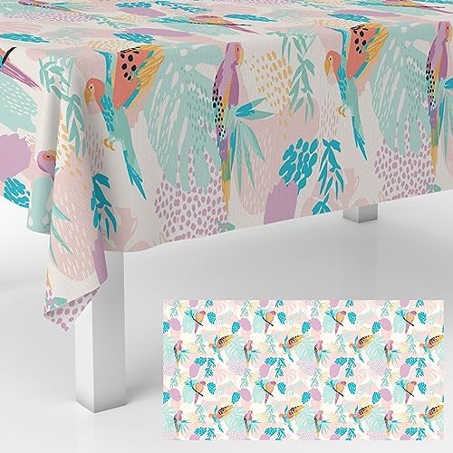 Tropical Bird Tablecloth 53x98 Inches Summer Party Cover