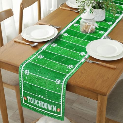 Football Themed Table Runner for Birthday Parties and Game Days