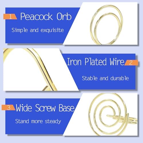 Waziaqoc 10Pcs Gold Table Number Holders