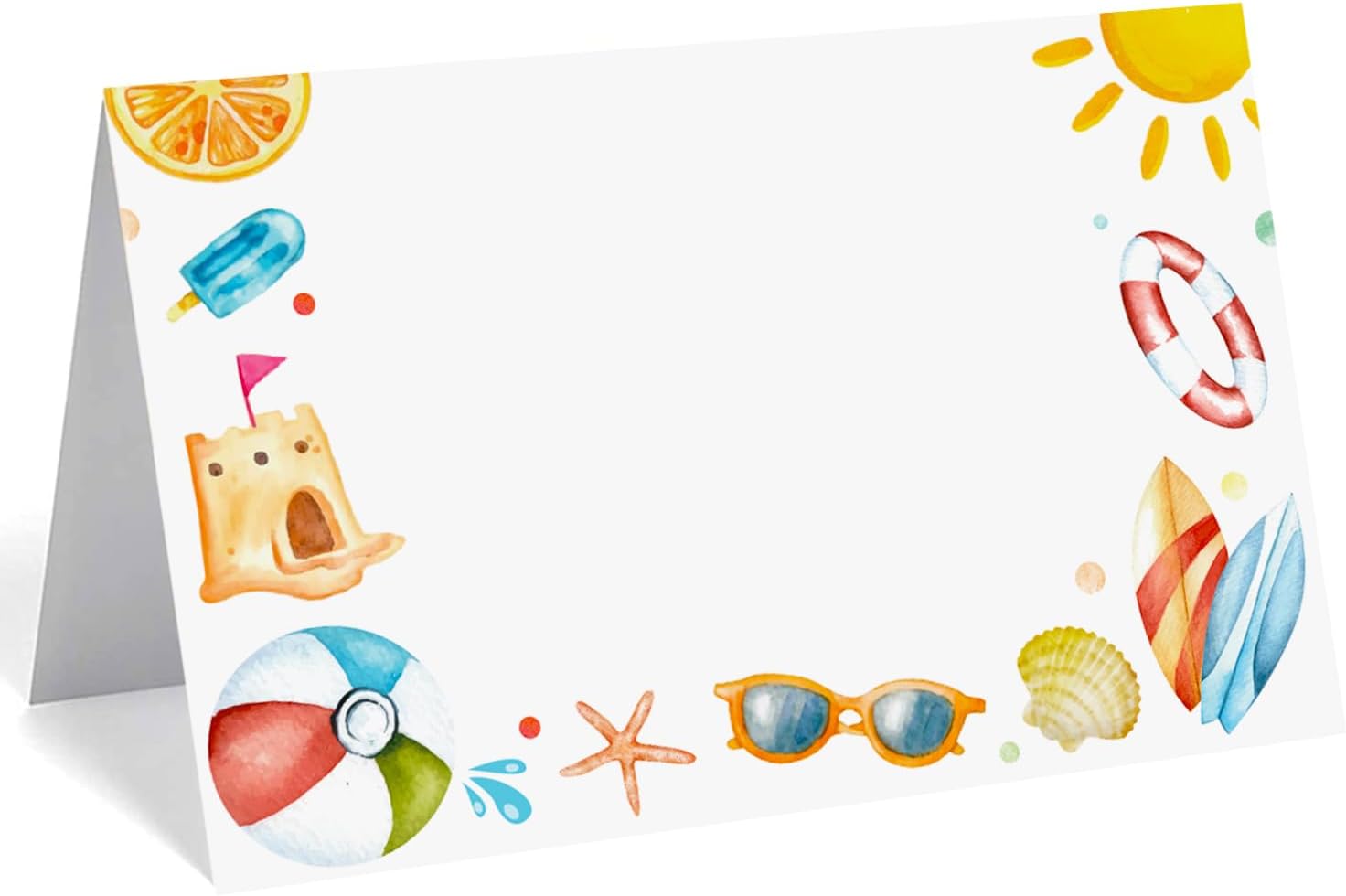 24 Pcs Summer Beach Place Cards for Parties