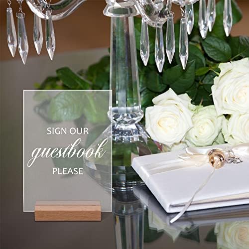 Yinkin 3 Pcs Acrylic Wedding Signs with Stand