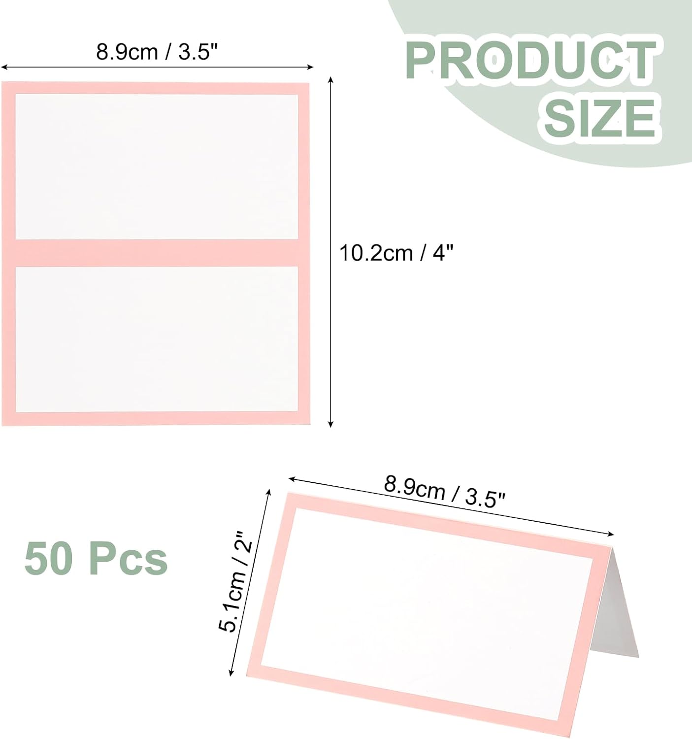 PATIKIL 50Pcs Light Pink Table Place Cards
