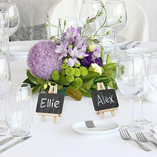 eBuyGB Mini Chalkboard Easel - Reusable Place Card Holders Pack of 16