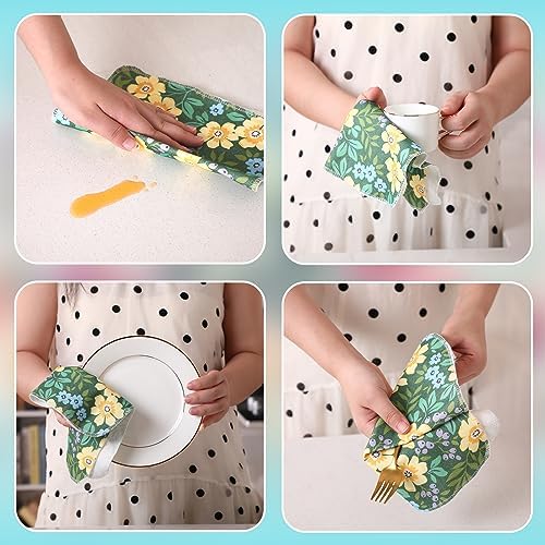 Redbaker 30 Pcs Reusable Cotton Towel Rolls with Cardboard
