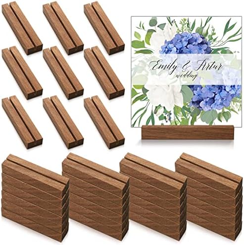 Roowest 24 Pcs 45 Inch Wooden Table Number Holders