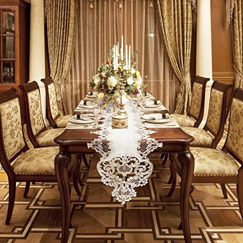 Elegant Vintage Lace Table Runner 120 Inches