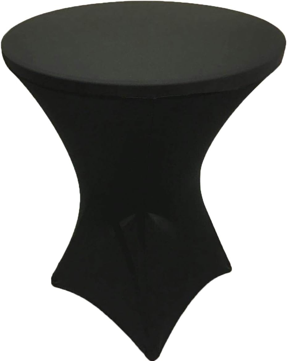 Black 36x42 Inch Cocktail Highboy Tablecloth