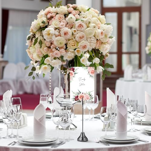 Marspark 12 Pcs 8 Inch Place Card Holders with Alligator Clip Gunmetal