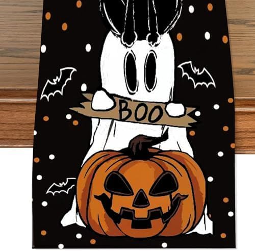 Halloween Ghost Table Runner 13x72 Inches