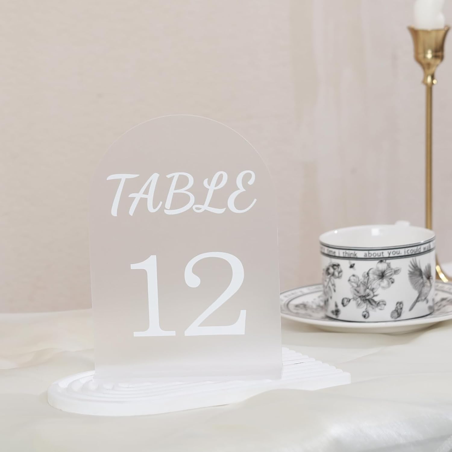 Urban Deco Table Numbers 5x7 Inch Acrylic Place Card Holders