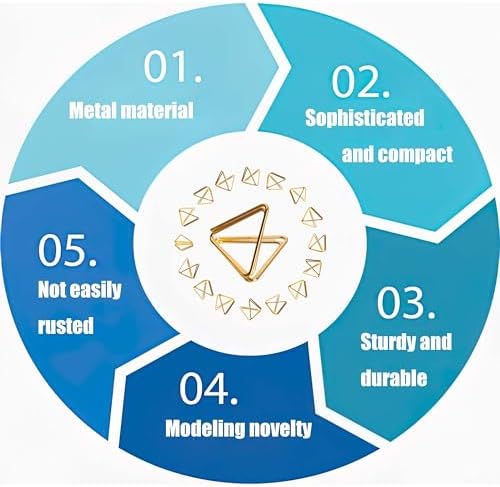 40 Pcs Gold Triangle Place Card Holders for Wedding Centerpieces