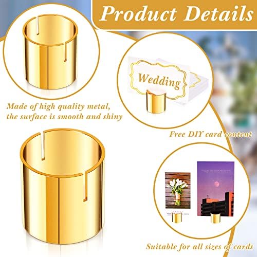 Suclain Gold 24 Piece Table Number Holders with Place Cards