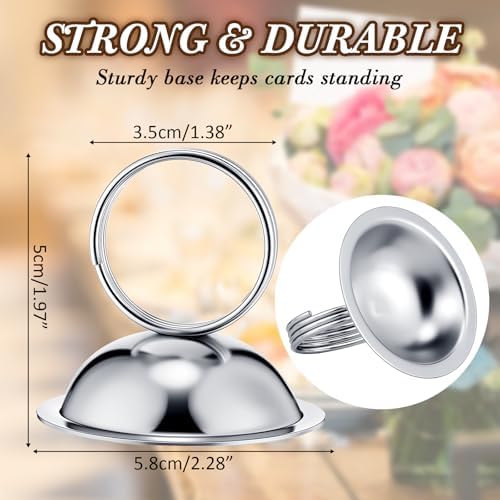 24 Pcs Silver Place Card Holders for Wedding Events Table Settings