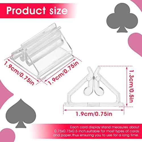 24PCS Clear Acrylic Place Card Holders for Wedding Photos and Memos