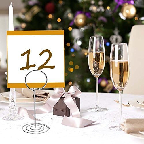 Aniann Table Number Card Holders 25 Pack Silver