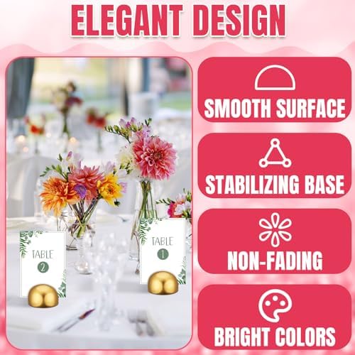 Geyoga 50 Pcs Gold Place Card Holders for Events