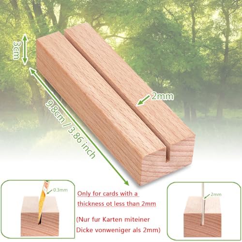 16Pcs Wooden Place Card Holders for Weddings Parties