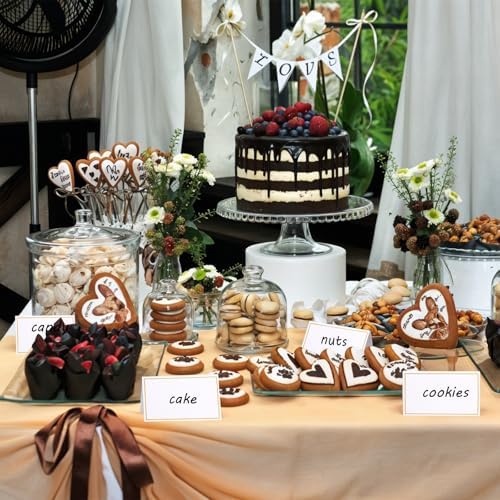 Abeillo 50Pcs White Blank Place Cards with Gold Foil Border