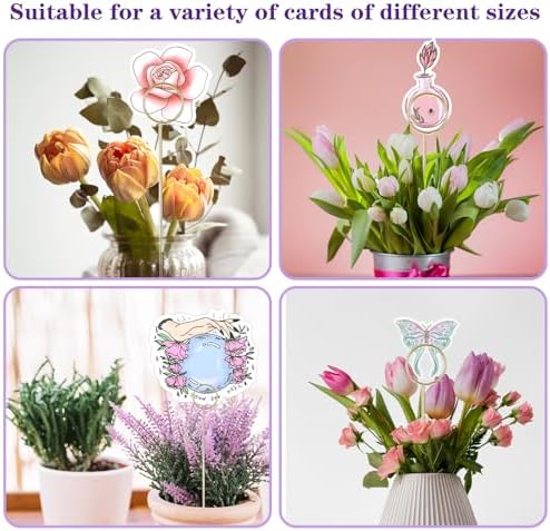 20Pcs Gold Metal Floral Place Card Holder for Weddings
