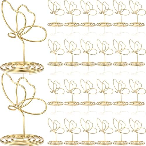 24 Pcs Gold Butterfly Place Card Holders for Events