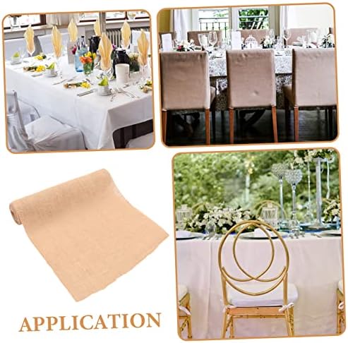 Zerodeko Natural Linen Table Runner for Rustic Wedding Decor