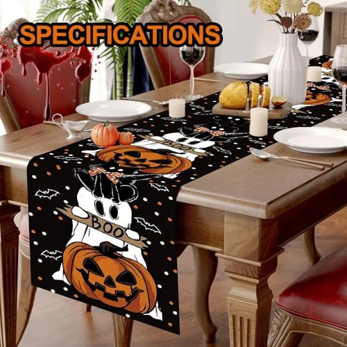 Halloween Ghost Table Runner 13x72 Inches