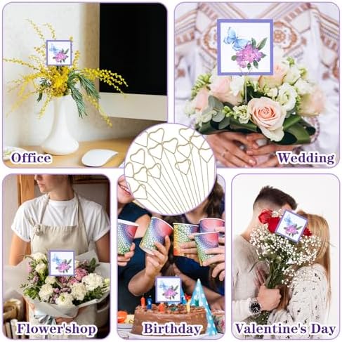 20pcs Metal Flower Card Holder Stick for Wedding and Floral Arrangements