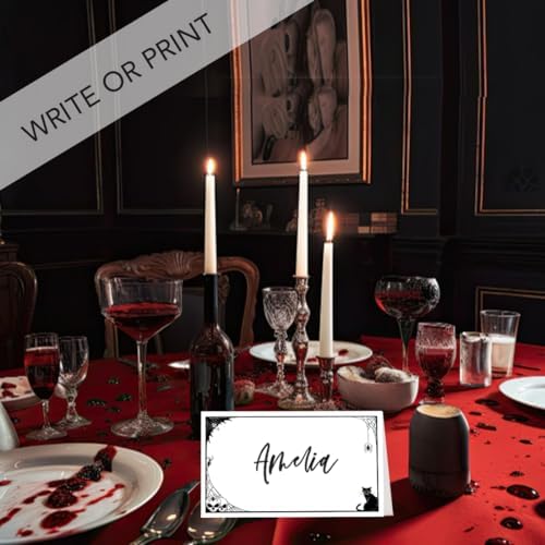 Andaz Press Halloween Name Place Cards 24 Pack 2x35 1