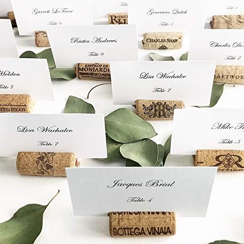 Premium Recycled Cork Place Card Holders Set of 25